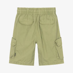 Molo-Teen Boys Green Cotton Relaxed Fit Shorts | Childrensalon Outlet