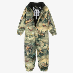 Molo-Teen Boys Green Dinosaur Snowsuit | Childrensalon Outlet