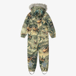 Molo-Teen Boys Green Dinosaur Snowsuit | Childrensalon Outlet