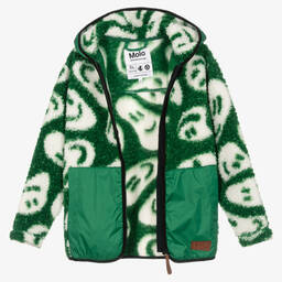 Molo-Зеленая флисовая куртка со смайлами | Childrensalon Outlet