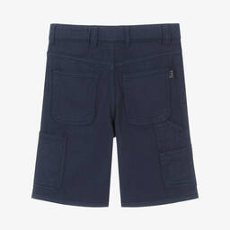 Molo-Teen Boys Navy Blue Cotton Twill Shorts | Childrensalon Outlet