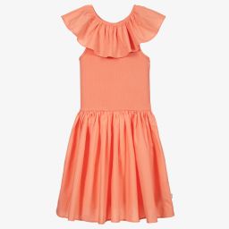 Molo-Teen Coral Pink Cotton Dress | Childrensalon Outlet
