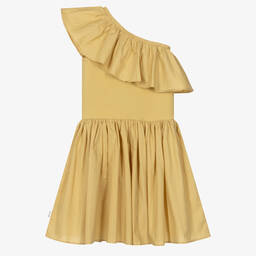Molo-Teen Girls Beige Asymmetric Ruffle Dress | Childrensalon Outlet