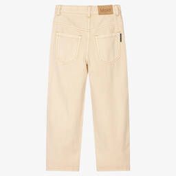 Molo-جينز تينز بناتي قطن عضوي دنيم لون بيج فاتح | Childrensalon Outlet