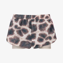 Molo-Бежевые спортивные шорты с принтом под жирафа | Childrensalon Outlet