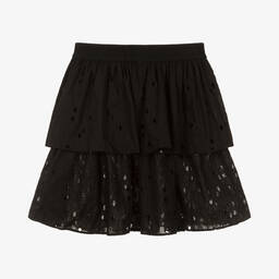Molo-Teen Girls Black Broiderie Anglaise Skirt | Childrensalon Outlet