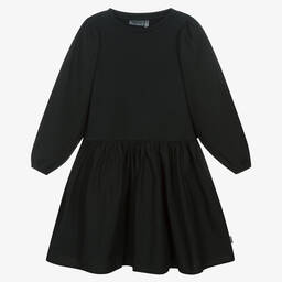 Molo-Teen Girls Black Organic Cotton Dress | Childrensalon Outlet