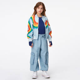 Molo-Teen Girls Blue Chambray Trousers | Childrensalon Outlet
