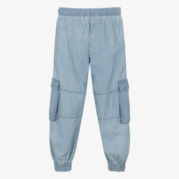 Molo-Teen Girls Blue Chambray Trousers | Childrensalon Outlet