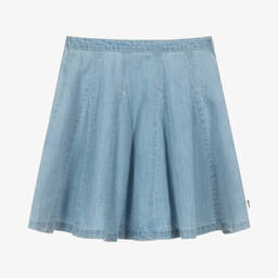 Molo-Голубая юбка из хлопкового шамбре | Childrensalon Outlet