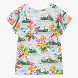 مولو-توب قطن جيرسي عضوي لون أزرق للمراهقات | Childrensalon Outlet