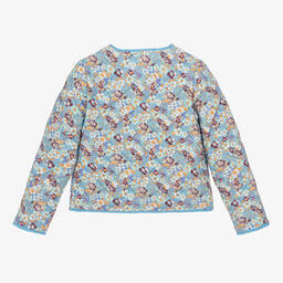 Molo-Teen Girls Blue Floral Cotton Jacket | Childrensalon Outlet