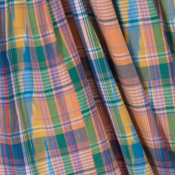 Molo-Сине-оранжевое платье в клетку | Childrensalon Outlet