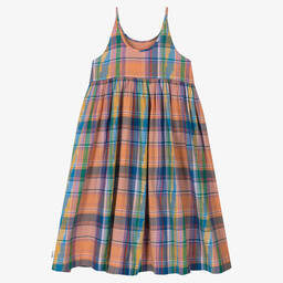 Molo-Сине-оранжевое платье в клетку | Childrensalon Outlet