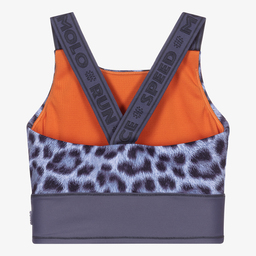 مولو-توب رياضي تينز بناتي لون أزرق بطبعة فهد | Childrensalon Outlet