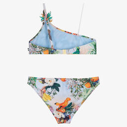 Molo-Teen Girls Blue Tropical Bikini (UPF 50+) | Childrensalon Outlet