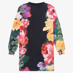Molo-Teen Girls Floral Cotton Sweatshirt Dress | Childrensalon Outlet