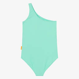 Molo-Teen Girls Green Asymmetric Swimsuit (UPF50+) | Childrensalon Outlet