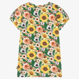 Molo-Teen Girls Green Cotton Floral T-Shirt | Childrensalon Outlet