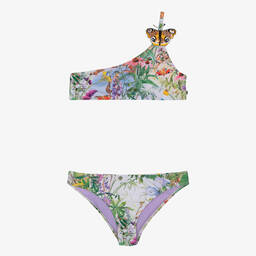 Molo-Teen Girls Green One Shoulder Bikini (UPF50+) | Childrensalon Outlet