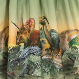 Molo-Зеленое платье из органического хлопка с динозаврами | Childrensalon Outlet