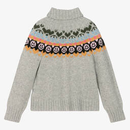 Molo-Teen Girls Grey Wool Roll Neck Sweater | Childrensalon Outlet