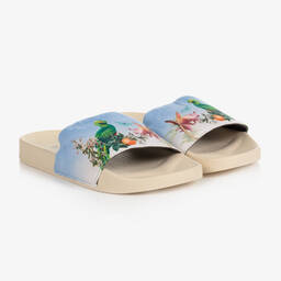 Molo-Teen Girls Ivory Bird of Paradise Sliders | Childrensalon Outlet