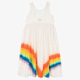 Molo-فستان تينز بناتي قطن عضوي بوبلين لون عاجي | Childrensalon Outlet