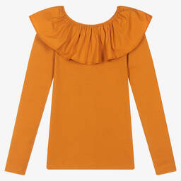 Molo-توب تينز بناتي قطن عضوي لون برتقالي داكن | Childrensalon Outlet