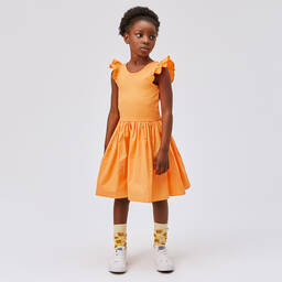 Molo-Teen Girls Orange Organic Cotton Dress | Childrensalon Outlet
