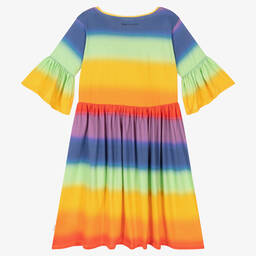 مولو-فستان تينز بناتي قطن عضوي جيرسي بألوان قوس قزح | Childrensalon Outlet