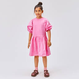 Molo-Розовое хлопковое платье миди | Childrensalon Outlet