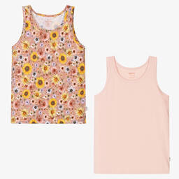 مولو-توب فيست قطن عضوي جيرسي لون زهري (عدد 2) | Childrensalon Outlet