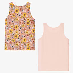 مولو-توب فيست قطن عضوي جيرسي لون زهري (عدد 2) | Childrensalon Outlet