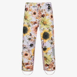 Molo-Teen Girls Pink Floral Ski Trousers | Childrensalon Outlet