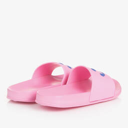 Molo-Teen Girls Pink Smiling Face Sliders | Childrensalon Outlet