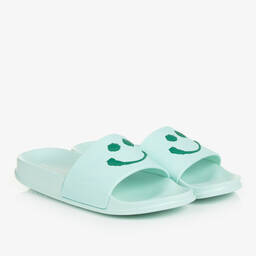 Molo-Teen Mint Green Smiling Face Sliders | Childrensalon Outlet