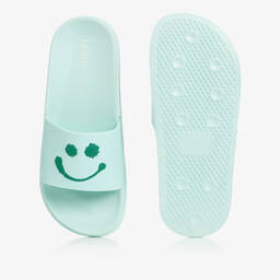 Molo-Teen Mint Green Smiling Face Sliders | Childrensalon Outlet
