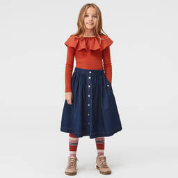 Molo-توب تينز بناتي قطن عضوي جيرسي لون أحمر | Childrensalon Outlet