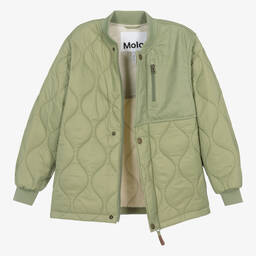 Molo-جاكيت واقي من المطر مبطن لون أخضر | Childrensalon Outlet