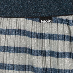 Molo-Teen Silver & Blue Lurex Skirt | Childrensalon Outlet