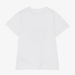 Molo-White Organic Cotton Graphic T-Shirt | Childrensalon Outlet
