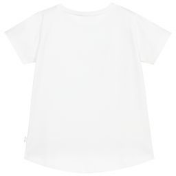 Molo-White Organic Cotton T-Shirt | Childrensalon Outlet