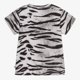 Molo-White Tiger Baby T-Shirt | Childrensalon Outlet