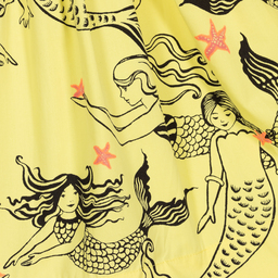 Molo-Желтое хлопковое платье с русалками | Childrensalon Outlet