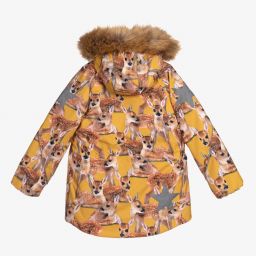 Molo-Yellow Fawns Print Ski Jacket | Childrensalon Outlet