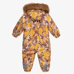 Molo-Yellow Fawns Snowsuit  | Childrensalon Outlet