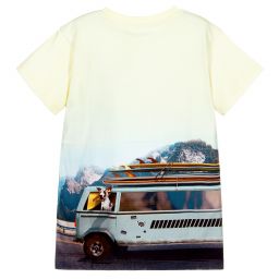 Molo-Yellow Organic Cotton T-shirt | Childrensalon Outlet