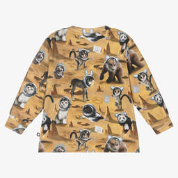 Molo-Yellow Space Animal Top | Childrensalon Outlet
