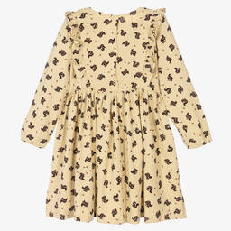 Molo-فستان أطفال قطن عضوي جيرسي لون أصفر | Childrensalon Outlet